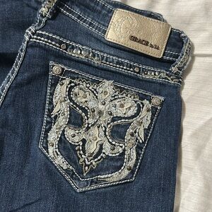 Grace Dark Blue Flare Jeans